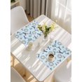 thumbnail image 5 of Blue Hummingbird Placemats Set of 12, Spring Watercolor Flowers Leaf Plant Placemats for Dining Table, Place Mats for Kitchen Tabletop, Waterproof Wipeable Dining Table Mats Set, 5 of 9