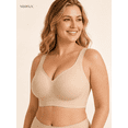 thumbnail image 3 of VEOFUX Smooth Wireless Bras for Women,No Underwire Full Coverage Seamless Plus Size Everyday T-Shirt Bra, 3 of 8