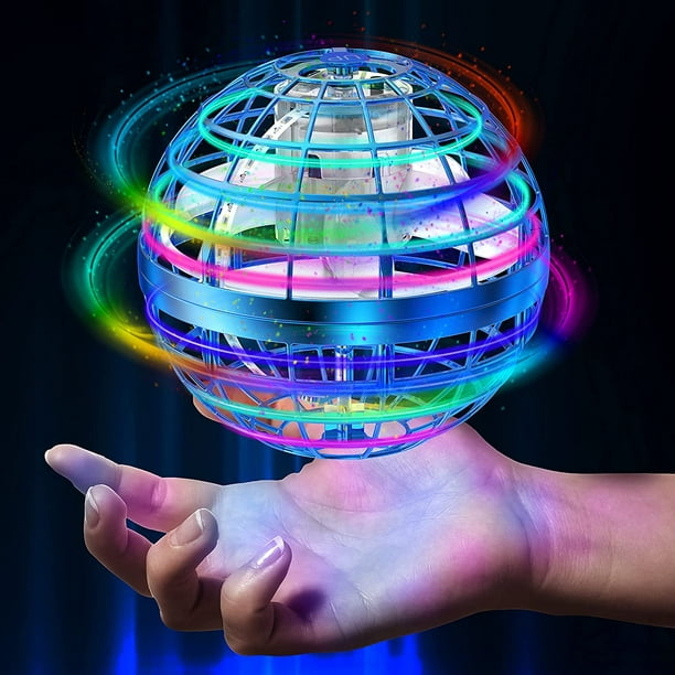 JOYWEI Balle Volante Sphère Jouet Contrôleur Magique Mini Drone Jouet  Volant, Lumière RVB Intégrée Rotation À 360 ° UFO Sécurité Extérieure Et  Intérieure (Bleu) 