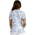 thumbnail image 3 of Tooniforms Scrubs Top For Women V-Neck Print TF761, 3 of 7