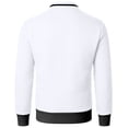 thumbnail image 6 of Vxararl Zip Up Collared Bomber Windbreaker Jacket for Men, Lightweight Casual Work Golf Outerwear with Zipper Side Pockets for Everyday Fall Outdoor Wear White XL, 6 of 7
