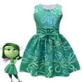 thumbnail image 1 of Disfraz de princesa Disney Inside Out Joy Disgust + peluca para niñas, para Halloween, carnaval, cumpleaños, disfraces de felicidad, 1 of 5
