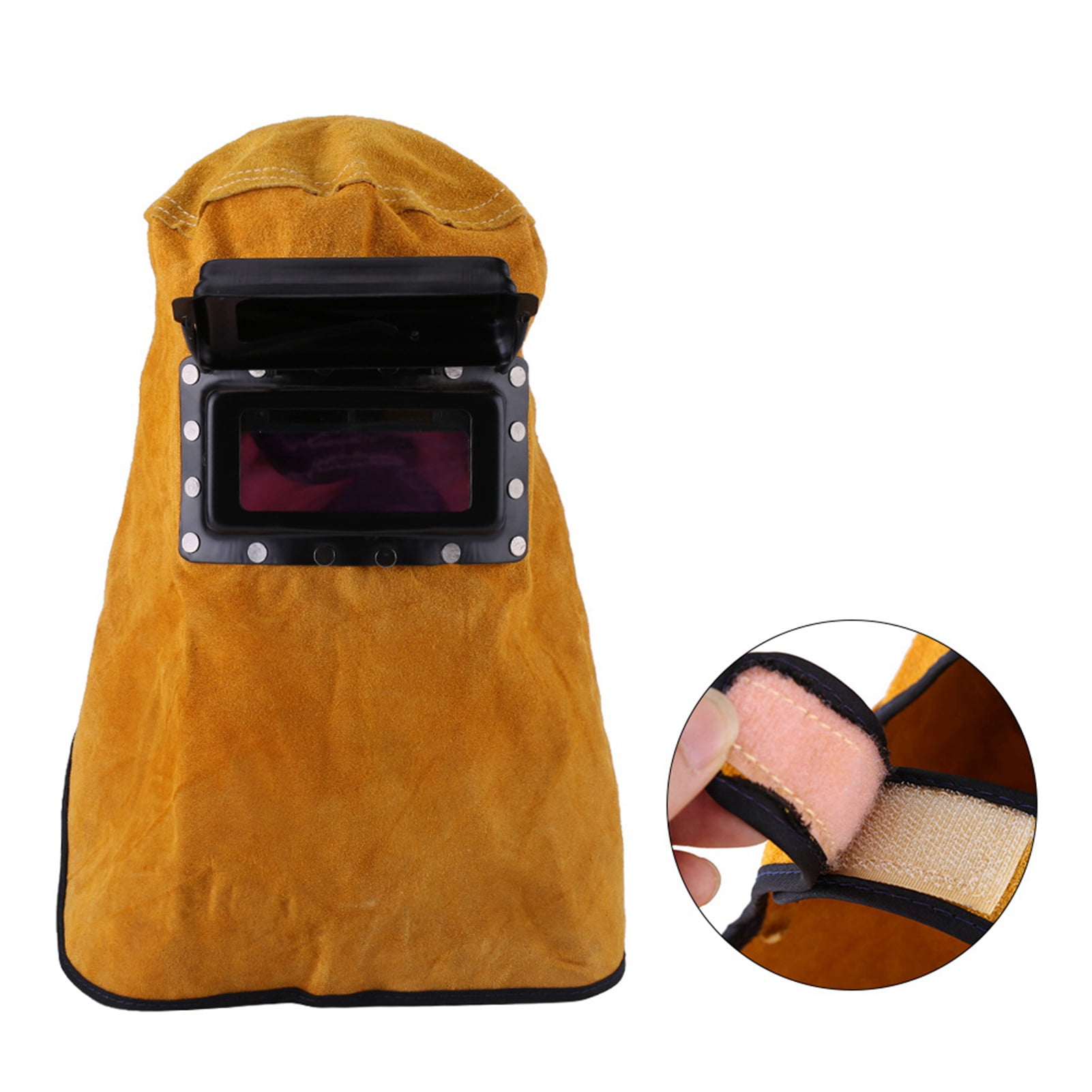 Leather Welding ? Hood Anti-dust Breathable Welding Helmet? For Full Protection For Welding Workers For Heat Resistant