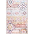 thumbnail image 5 of Wondo Boho Moroccan Pink Rug 5x8 Ft - Geometric Non-Slip Carpet, Throw Rugs Machine Washable Indoor Floor Mat for Bedroom, Living Room, Nursery, 5 of 8