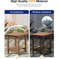thumbnail image 5 of WINSOON Small Outside Adirondack Square Side Table,Double Layer Set Of 2 - Teak, 5 of 7