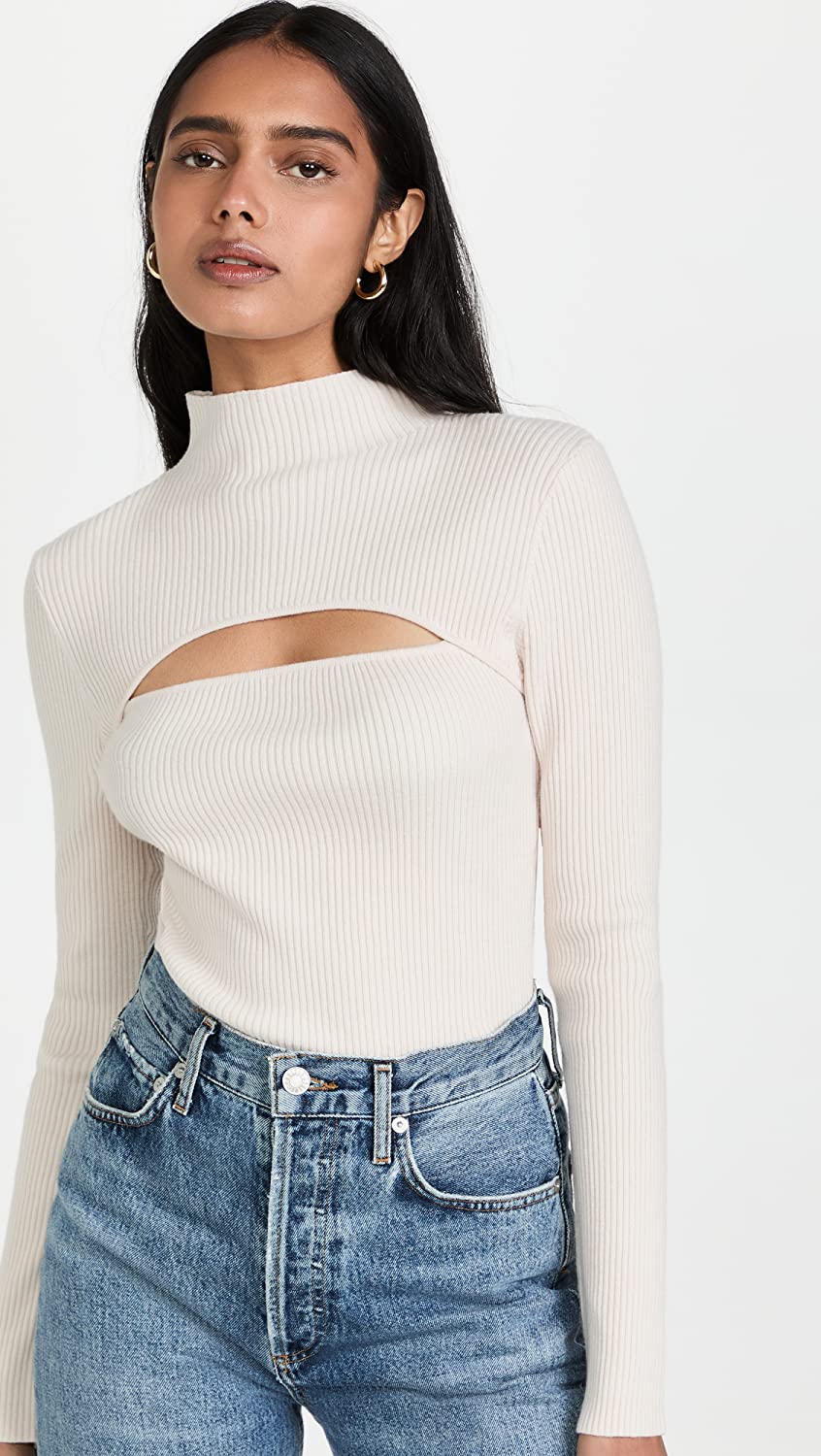 Joe's Jeans Women's Riya Cutout Sweater Off White S - Walmart.com