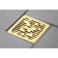 thumbnail image 2 of Kingston Brass BSF6310PB Watercourse Transit 4-Inch Brass Square Grid Shower Drain with Hair Strainer in Polished Brass, 2 of 7