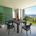 thumbnail image 1 of Compamia Daytona 5 Piece Extendable Patio Dining Set in Dark Gray, 1 of 3