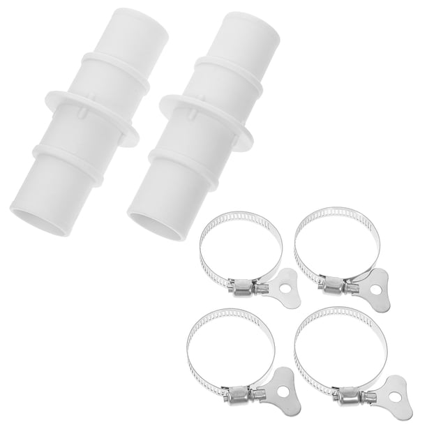 1 Juego de acoplamiento de conector de manguera de piscina para manguera de 1-1/4 pulgadas o 1-1/2 pulgadas para aspiradora de piscina y bomba de filtro, accesorios para mangueras de piscina