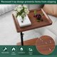 thumbnail image 5 of Mesa auxiliar C Table, altura ajustable, bandeja de TV giratoria de 360°, color nogal, 5 of 7