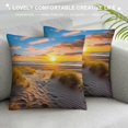 thumbnail image 3 of Chilfamy Sunset Beach Jigsaw Puzzle Pillow Covers Square Design Short Plush Indoor Outdoor Decoration 1PC 20x20in, 3 of 5