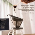 thumbnail image 4 of PENGXIANG Pour Over Coffee Dripper  Slow Drip Paperless Coffee Filter Fine Mesh Stainless Steel Hand Make Tea Drip Holder For Coffee Powder Gray, 4 of 5