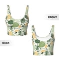 thumbnail image 5 of Fotbe Hawaiian Style Pattern Womens' Sports Bra Longline Wirefree Padded with Medium Support Sports Moisture-Wicking Workou Vest,Tank Top-Large, 5 of 9