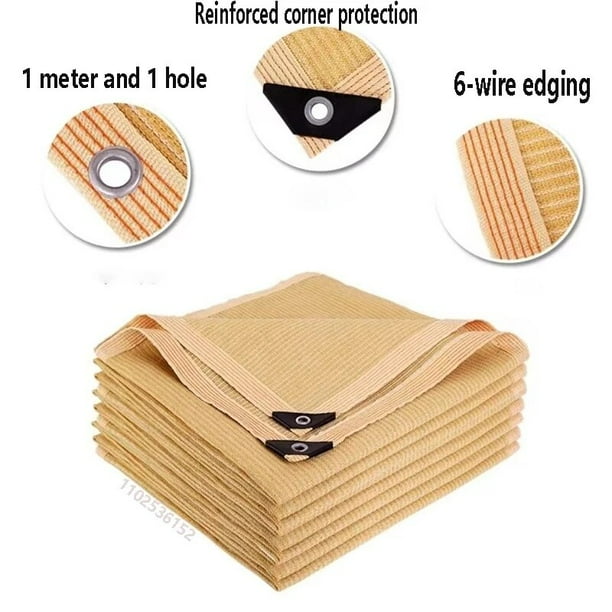 Red de sombreado de jardín impermeable al aire libre, toldos de terraza, malla de cubierta de sombra de Camping, protección UV, tela de protección solar HDPE, sombra