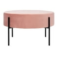thumbnail image 3 of SAFAVIEH Lisbon Modern Glam Round Cocktail Ottoman, Dusty Rose, 3 of 8