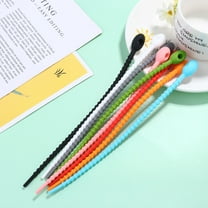 LULULION 10Pcs Silicone Data Line Wire Ties Reusable Assorted Color