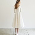 thumbnail image 5 of Elegante vestido de noche para mujer banquete Blanco simple retro fotografía verano viaje fotografía Mori longitud media, 5 of 5