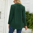 thumbnail image 4 of Camisas Para Mujer, Camisetas de Gran Tamaño, Manga Larga, Moda Informal, Cuello en V Liso, Camiseta Suelta, Blusa de Otoño, Jersey, Tops Con Botones Odeerbi ODB134996, 4 of 4