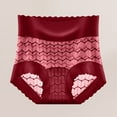 thumbnail image 3 of Ohufall Women's Briefs Underwear Sexy Solid Color Lace High Waist Tummy Control Briefs Light Breathable Shapewear Panty, 3 of 3