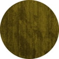 thumbnail image 1 of Ahgly Company Indoor Round Abstract Yellow Contemporary Area Rugs, 8' Round, 1 of 4