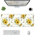 thumbnail image 2 of Nature Sunflower Large Mouse Pad for Desk XL Gaming Mouse Pad 31.5x11.8in Extended Desk Mat Non-Slip Base Desk Pad with Stitched Edge Computer Keyboard Mouse Mat Gaming Mousepad for Home Office, 2 of 6