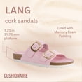 thumbnail image 4 of Cushionaire Lang Slip On Cork Footbed Sandals for Women – Comfortable Slides with Adjustable Buckle, Casual Summer Sandals for Women, 4 of 9