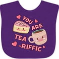thumbnail image 3 of Inktastic Valentine You Are Tearrific with Cute Tea Cup and Pastry Girls Baby Bib, 3 of 4