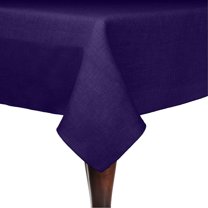 Ultimate Textile (2 Pack) Faux Burlap - Havana 52 x 70-Inch Rectangular Tablecloth - Basket Weave, Purple