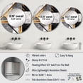 thumbnail image 4 of Designart "Luxe Marble Granite Agate with Gold Accents V III" Modern Geometric Grey Large Round Mirror - Round Mirror Wall Décor - Glam Round Printed Mirror 23" x 23" Inch, 4 of 5