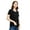 Black, variant on US Blanks US115 Ladies Short-Sleeve Loose Fit Boyfriend Tee