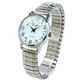 thumbnail image 1 of Silver Medium Size Face Easy to Read Stretch Band Watch, 1 of 3