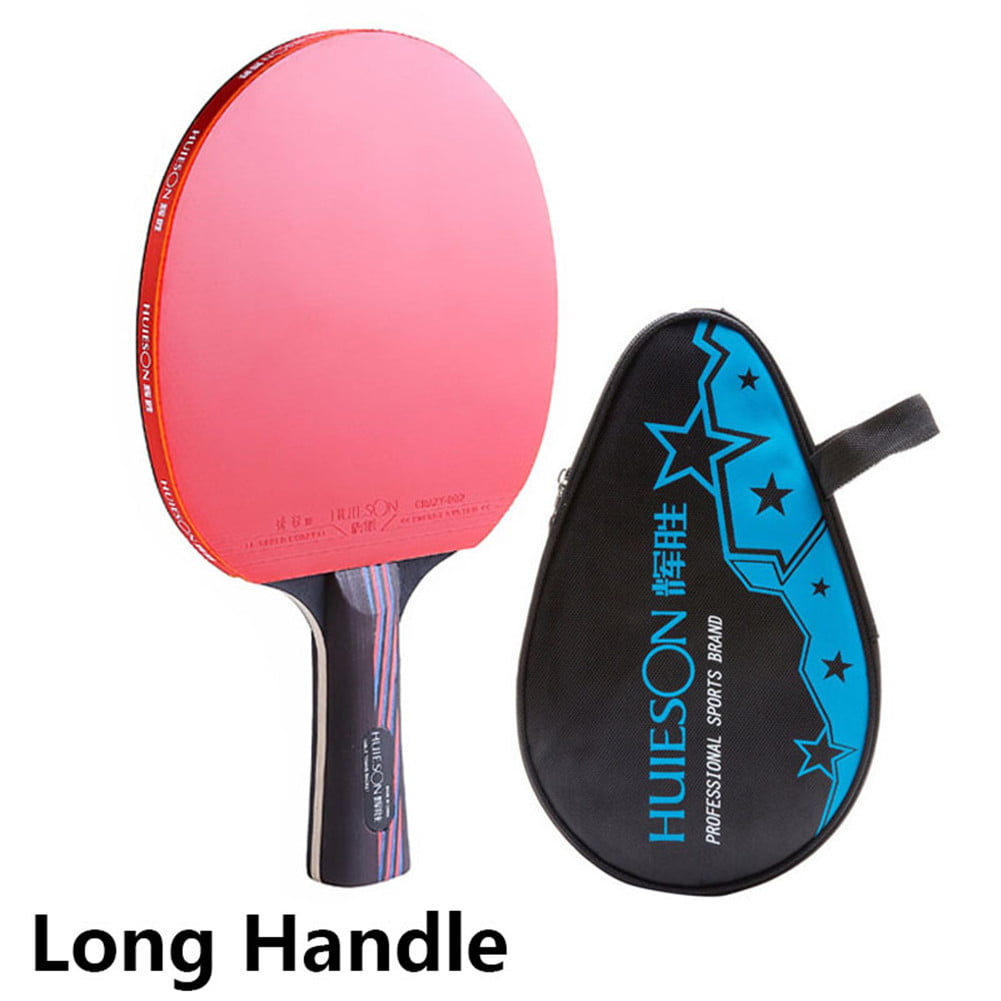 7-Layer Wood Table Tennis Racket Carbon Fiber Ping Pong Paddle Bat with Case 1pc 