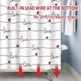 thumbnail image 4 of JOOCAR Valentine's Day Romantic Red Love Heart Lines Polyester Shower Curtain for Bathroom, 72"x72", 4 of 7