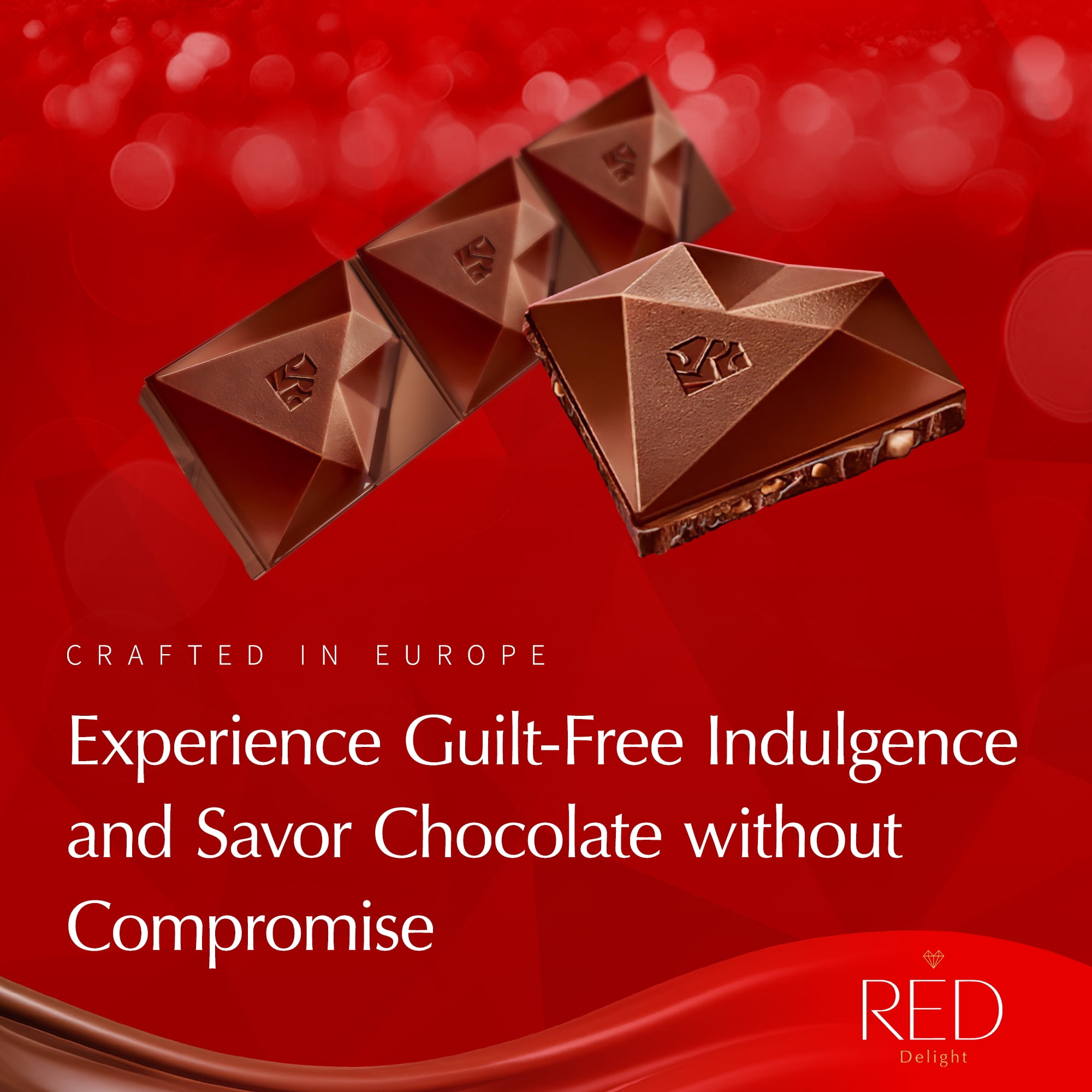 RED Delight Hazelnut and Macadamia Milk Chocolate Full Size Bars (3.53 Ounces Each)