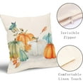 thumbnail image 2 of Fall Maple Leaves Pillow Covers 20X20 Inch Teal Orange White Green Pumpkins Decorative Couch Pillow Cases Set of 2 Autumn Thanksgiving Throw Pillows Farm Decor For Room Porch Patio Couch Outdoor, 2 of 6