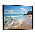 thumbnail image 2 of Designart "Seashore Peaceful Coastline" Nautical & Beach Floater Framed Wall Art Print, 2 of 7