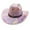 Pink, variant on Western Cowboy Hat for Carnival Party Unisex Wide Brim Sun Durable Material Classic Style Black One Size