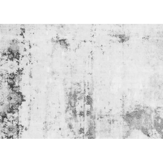 Ahgly Company Indoor Rectangle Abstract Gray Modern Area Rugs, 5' x 8'