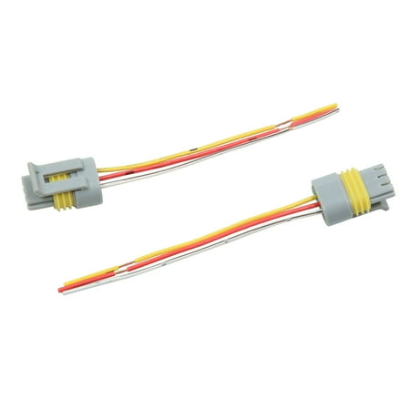 4pcs DC 12V 3 Wires Gray Electric Motor Wiring Harness Connector for