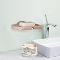 thumbnail image 3 of Suction Cup Soap Dish Holder - Rotatable Wall Mounted Storage Rack for Bathroom and Kitchen - Draining Soap Container for Space Saving and Organization, 3 of 3