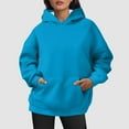 thumbnail image 4 of SGMVNU Women's Oversized Hoodie Cute Pullover Hoodies Loose Streetwear Hooded Sweatshirt with Pocket Fall Winter Outfits(Blue,L), 4 of 6