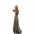 thumbnail image 6 of Champagne Metallic Strapless Evening Gown With Ruched Bodice And Maxi Skirt, 6 of 12