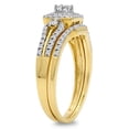 thumbnail image 2 of Dazzlingrock Collection 0.50 Carat (ctw) 14K Round & Princess Diamond Bridal Engagement Ring Set 1/2 CT, Yellow Gold, Size 4, 2 of 2