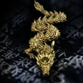 thumbnail image 3 of 9 Inch Chinese Feng Shui Dragon Statue Sculpture Figurines Feng Shui Decor Dragon Sculpture Ornament for Wealth Good Luck, Golden, 3 of 8