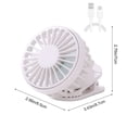 thumbnail image 3 of Travel Outdoor Hiking Portable Multi Function Clip Cap Solar Rechargeable Fan Desktop USB Rechargeable Fan, 3 of 5