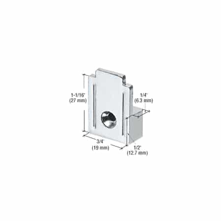 Polished Chrome Glass Clip - CRL Polished Chrome Look 3/4