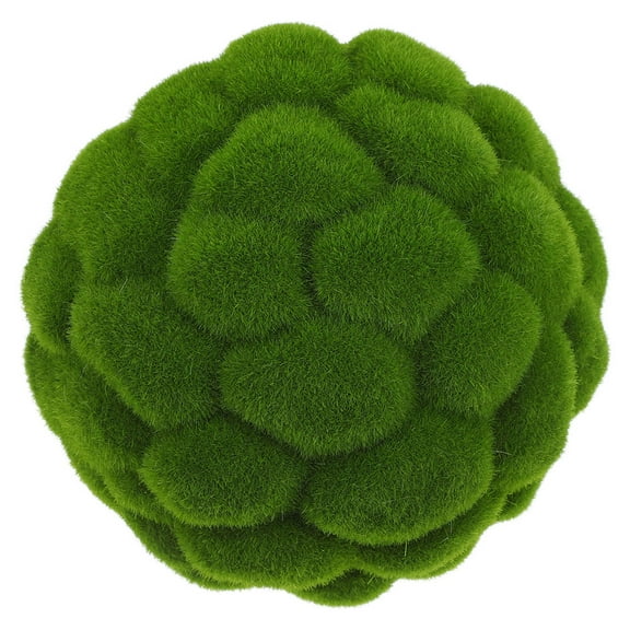 QIFULL Green Faux Moss Topiary Balls PVC Decorative Spheres for Garden and Indoor Display