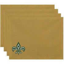 Simply Daisy 18" x 14" Fleur de Lis Ikat Print Placemat