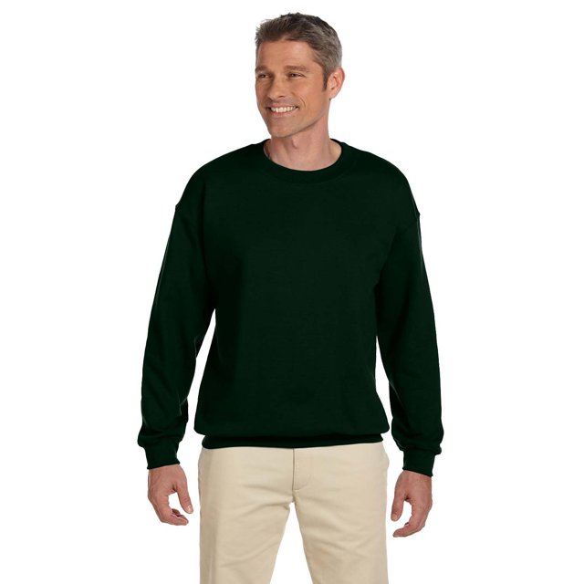 JERZEES Chandail en Molleton Ras du Cou SUPER SWEATS pour Hommes, 3TG, Frst Grn