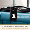 thumbnail image 5 of ComfiTime Luggage Tags with Alphabet– TSA Approved Silicone Luggage Tags for Suitcases, Travel Bag Tags for Luggage, Baggage & Backpacks, Luggage Identifier w/ Privacy Cover, Stainless-Steel Loop, 5 of 13